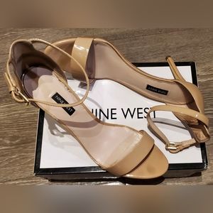 Nude Patent Slingbacks
